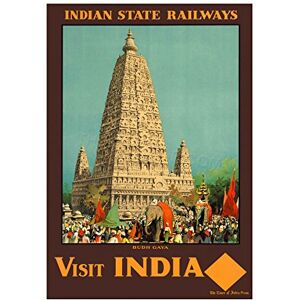 Wee Blue Coo Travel India Temple Budh Gaya Elephant Parade Asia Wall Art Print Wee Blue Coo Travel India Temple Budh Gaya Elephant Parade Asia Wall Art Print