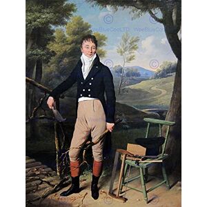 Wee Blue Coo Painting Portrait Boilly Incroyable Charles D'aucourt Wall Art Print Wee Blue Coo Painting Portrait Boilly Incroyable Charles D'aucourt Wall Art Print