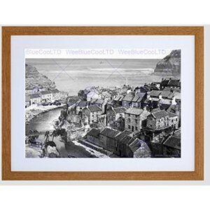 Wee Blue Coo Whitby Staithes Yorkshire England Old BW Picture Framed Wall Art Print Wee Blue Coo Whitby Staithes Yorkshire England Old BW Picture Framed Wall Art Print