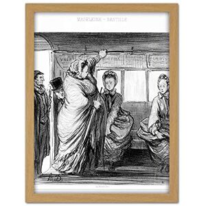 Artery8 Honore Daumier Twinkling Eye Bus Overflowing Artwork Framed Wall Art Print 18X24 Inch Artery8 Honore Daumier Twinkling Eye Bus Overflowing Artwork Framed Wall Art Print 18X24 Inch