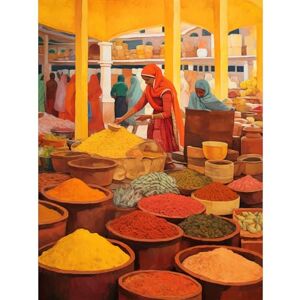 Artery8 The Spice Market Asian Herbs and Spices Colourful Kitchen Artwork Large Wall Art Poster Print Thick Paper 18X24 Inch Artery8 The Spice Market Asian Herbs and Spices Colourful Kitchen Artwork Large Wall Art Poster Print Thick Paper 18X24 Inch