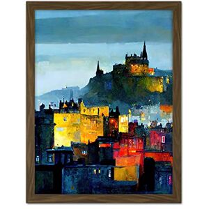 Doppelganger33 LTD Colourful Modern Edinburgh Castle Cityscape Acrylic Painting Artwork Framed Wall Art Print 18X24 Inch Doppelganger33 LTD Colourful Modern Edinburgh Castle Cityscape Acrylic Painting Artwork Framed Wall Art Print 18X24 Inch