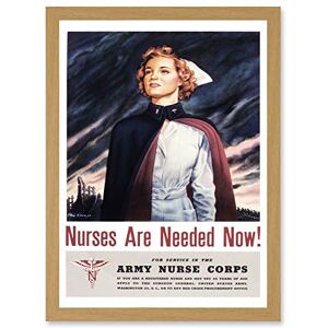 Wee Blue Coo Advert Military War World WWII USA Enlist Army Corps Nurses Needed Artwork Framed Wall Art Print A4 Wee Blue Coo Advert Military War World WWII USA Enlist Army Corps Nurses Needed Artwork Framed Wall Art Print A4
