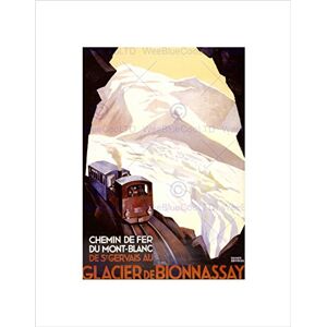 Wee Blue Coo Travel Transport Mont Blanc Mountain Railway Glacier Wall Art Print Wee Blue Coo Travel Transport Mont Blanc Mountain Railway Glacier Wall Art Print