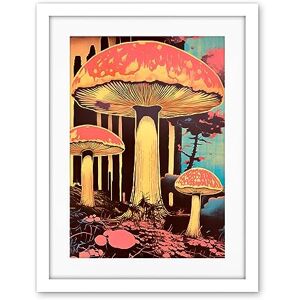 Artery8 Red Mushroom Fungi Pink Blue Bright Psychedelic Nature Kitchen Artwork Framed Wall Art Print 18X24 Inch Artery8 Red Mushroom Fungi Pink Blue Bright Psychedelic Nature Kitchen Artwork Framed Wall Art Print 18X24 Inch
