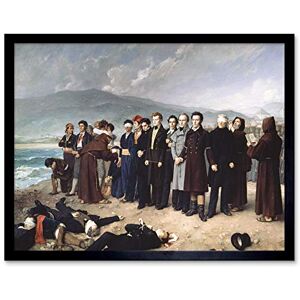 Fine Art Prints Gisbert Firing Squad Execution Torrijos Painting Art Print Framed Poster Wall Decor 12x16 inch Fine Art Prints Gisbert Firing Squad Execution Torrijos Painting Art Print Framed Poster Wall Decor 12x16 inch