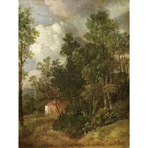 Artery8 Gainsborough River Landscape House Painting Premium Wall Art Canvas Print 18X24 Inch Artery8 Gainsborough River Landscape House Painting Premium Wall Art Canvas Print 18X24 Inch