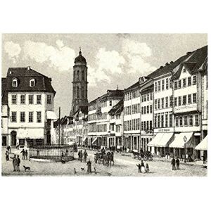 Wee Blue Coo Painting Cityscape Gottingen Geissler Old Market Square Wall Art Print Wee Blue Coo Painting Cityscape Gottingen Geissler Old Market Square Wall Art Print