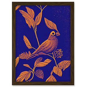 Doppelganger33 LTD Vintage Art Nouveau Pattern Detail Tropical Bird On Branch Linocut Illustration Artwork Framed A3 Wall Art Print Doppelganger33 LTD Vintage Art Nouveau Pattern Detail Tropical Bird On Branch Linocut Illustration Artwork Framed A3 Wall Art Print