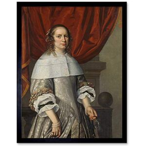 Artery8 Van Vliet Portrait Woman Grey Dress Painting Art Print Framed Poster Wall Decor 12x16 inch Artery8 Van Vliet Portrait Woman Grey Dress Painting Art Print Framed Poster Wall Decor 12x16 inch