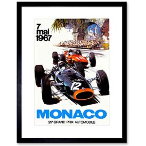 Wee Blue Coo Vintage Monaco 25 Grand Prix 1967 Race Picture Framed Wall Art Print Wee Blue Coo Vintage Monaco 25 Grand Prix 1967 Race Picture Framed Wall Art Print