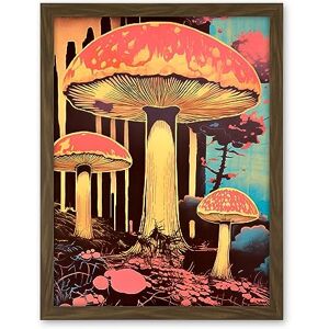 Artery8 Red Mushroom Fungi Pink Blue Bright Psychedelic Nature Kitchen Artwork Framed Wall Art Print 18X24 Inch Artery8 Red Mushroom Fungi Pink Blue Bright Psychedelic Nature Kitchen Artwork Framed Wall Art Print 18X24 Inch