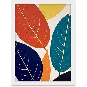 Artery8 Henri Matisse Style Leaves Linocut Painting Blue Yellow Orange Botanical Boho Leaf Artwork Framed A3 Wall Art Print Artery8 Henri Matisse Style Leaves Linocut Painting Blue Yellow Orange Botanical Boho Leaf Artwork Framed A3 Wall Art Print
