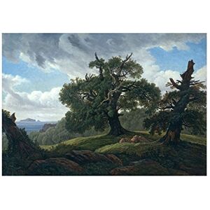 Wee Blue Coo Painting Carus Memory Wooded Island Baltic Sea Wall Art Print Wee Blue Coo Painting Carus Memory Wooded Island Baltic Sea Wall Art Print