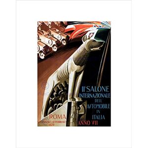 Wee Blue Coo Cultural Automobile Car Rome Italy Vintage Advert Wall Art Print Wee Blue Coo Cultural Automobile Car Rome Italy Vintage Advert Wall Art Print