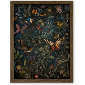 Artery8 William Morris Style Plants Birds and Butterflies Artwork Framed Wall Art Print 18X24 Inch Artery8 William Morris Style Plants Birds and Butterflies Artwork Framed Wall Art Print 18X24 Inch