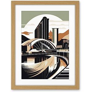 Artery8 Clyde Arc Bridge Abstract Cityscape Illustration Artwork Framed Wall Art Print 18X24 Inch Artery8 Clyde Arc Bridge Abstract Cityscape Illustration Artwork Framed Wall Art Print 18X24 Inch