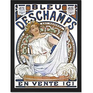 Wee Blue Coo Advertisement Art Nouveau Mucha Bleu Deschamps Art Large Framed Art Print Poster Wall Decor 18x24 inch Wee Blue Coo Advertisement Art Nouveau Mucha Bleu Deschamps Art Large Framed Art Print Poster Wall Decor 18x24 inch