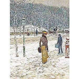 Fine Art Prints Hassam New York Street Snow Winter Impressionist Painting Art Print Canvas Premium Wall Decor Poster Mural Fine Art Prints Hassam New York Street Snow Winter Impressionist Painting Art Print Canvas Premium Wall Decor Poster Mural