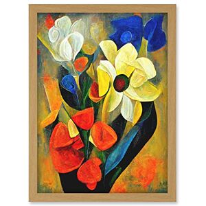 Doppelganger33 LTD Cubist Abstract Flower Bouquet Still Life Oil Painting Artwork Framed A3 Wall Art Print Doppelganger33 LTD Cubist Abstract Flower Bouquet Still Life Oil Painting Artwork Framed A3 Wall Art Print