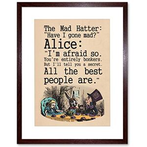 Wee Blue Coo Quote Carroll Book Alice Wonderland Mad Hatter Tea Party Framed Wall Art Print Wee Blue Coo Quote Carroll Book Alice Wonderland Mad Hatter Tea Party Framed Wall Art Print