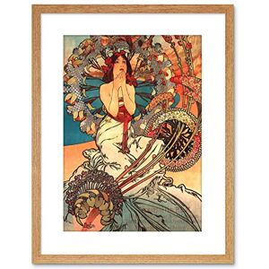 Wee Blue Coo Mucha Nouveau Woman Spring Flora Picture Photo Framed Wall Art Print Wee Blue Coo Mucha Nouveau Woman Spring Flora Picture Photo Framed Wall Art Print