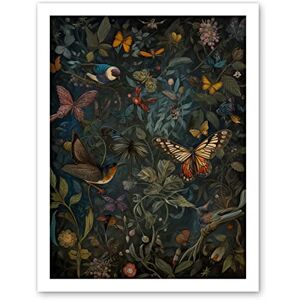 Artery8 William Morris Style Plants Birds and Butterflies Artwork Framed Wall Art Print 18X24 Inch Artery8 William Morris Style Plants Birds and Butterflies Artwork Framed Wall Art Print 18X24 Inch