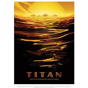 Fine Art Prints Titan Ride the Tides Kraken NASA Space Tours Travel Premium Wall Art Canvas Print 18X24 Inch Fine Art Prints Titan Ride the Tides Kraken NASA Space Tours Travel Premium Wall Art Canvas Print 18X24 Inch