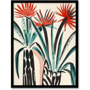 Artery8 Abstract Red Dahlia Flowers in Vases Painting Living Room Artwork Framed Wall Art Print 18X24 Inch Artery8 Abstract Red Dahlia Flowers in Vases Painting Living Room Artwork Framed Wall Art Print 18X24 Inch