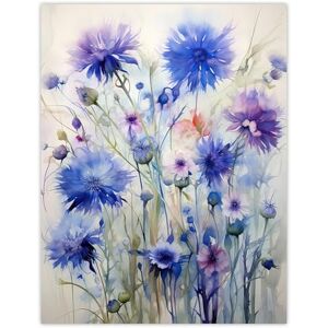 Artery8 Cornflower Wildflower Meadow Watercolour Painting Large Wall Art Poster Print Thick Paper 18X24 Inch Artery8 Cornflower Wildflower Meadow Watercolour Painting Large Wall Art Poster Print Thick Paper 18X24 Inch