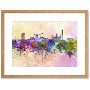 Wee Blue Coo Painting Cityscape Paint Splash Skyline Glasgow Framed Wall Art Print Wee Blue Coo Painting Cityscape Paint Splash Skyline Glasgow Framed Wall Art Print