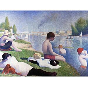 Artery8 Seurat Bathers at Asnieres Painting Large XL Wall Art Canvas Print Artery8 Seurat Bathers at Asnieres Painting Large XL Wall Art Canvas Print