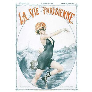 Artery8 La Vie Parisienne Crab Bite Swimming Magazine Cover Premium Wall Art Canvas Print 18X24 Inch Artery8 La Vie Parisienne Crab Bite Swimming Magazine Cover Premium Wall Art Canvas Print 18X24 Inch