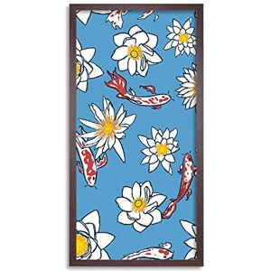 Wee Blue Coo Koi Carp Fish Lily Pond Graphic Long Panel Framed Wall Art Print Wee Blue Coo Koi Carp Fish Lily Pond Graphic Long Panel Framed Wall Art Print