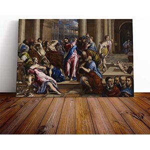 Big Box Art Canvas Print Wall Art El Greco Christ Driving The Money Changers Mounted & Stretched Box Frame Picture Home Decor for Kitchen, Living Room, Bedroom, Hallway, Multi-Colour, 20x14 Inch Big Box Art Canvas Print Wall Art El Greco Christ Driving The Money Changers Mounted & Stretched Box Frame Picture Home Decor for Kitchen, Living Room, Bedroom, Hallway, Multi-Colour, 20x14 Inch