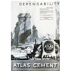 Wee Blue Coo Ad Cement Industry Atlas Portland Factory Wall Art Print Wee Blue Coo Ad Cement Industry Atlas Portland Factory Wall Art Print