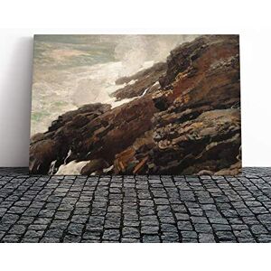 Big Box Art Canvas Print Wall Art Winslow Homer High Cliff Coast Maine Mounted & Stretched Box Frame Picture Home Decor for Kitchen, Living Room, Bedroom, Hallway, Multi-Colour, 24x16 Inch Big Box Art Canvas Print Wall Art Winslow Homer High Cliff Coast Maine Mounted & Stretched Box Frame Picture Home Decor for Kitchen, Living Room, Bedroom, Hallway, Multi-Colour, 24x16 Inch