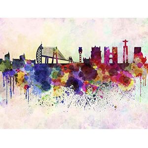Wee Blue Coo Painting Illustration Cityscape Paint Splash Skyline Lisbon Art Print Poster Wall Decor 12X16 Inch Wee Blue Coo Painting Illustration Cityscape Paint Splash Skyline Lisbon Art Print Poster Wall Decor 12X16 Inch