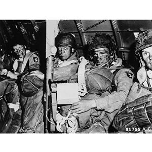 Artery8 War WWII USA Paratroopers D-Day 1944 Photo Premium Wall Art Canvas Print 18X24 Inch Artery8 War WWII USA Paratroopers D-Day 1944 Photo Premium Wall Art Canvas Print 18X24 Inch