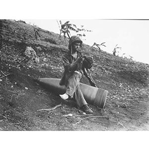 Fine Art Prints War WWII USA Marine Sat On Unexploded Shell Photo Premium Wall Art Canvas Print 18X24 Inch Fine Art Prints War WWII USA Marine Sat On Unexploded Shell Photo Premium Wall Art Canvas Print 18X24 Inch