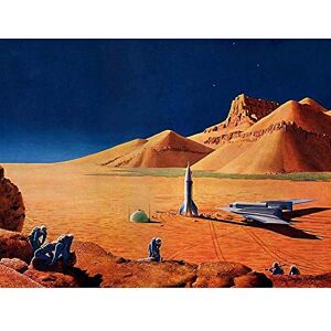 Wee Blue Coo Science Fiction Landscape Desert Space Ship Rocket Plane Art Print Poster Wall Decor 12X16 Inch Wee Blue Coo Science Fiction Landscape Desert Space Ship Rocket Plane Art Print Poster Wall Decor 12X16 Inch
