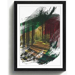 Arty Pie Framed Print Black A2 (24.5x18 Inch) Sunlight Forest Woodland Landscape (1) V2, Wood, Multi-Colour, 60 x 42 x 2 cm Arty Pie Framed Print Black A2 (24.5x18 Inch) Sunlight Forest Woodland Landscape (1) V2, Wood, Multi-Colour, 60 x 42 x 2 cm