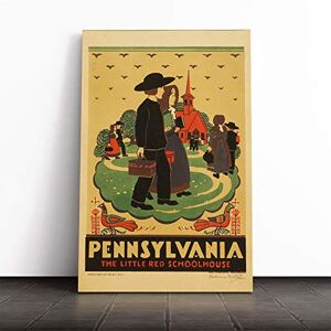 Big Box Art Travel Poster Pennsylania Canvas Print Gallery Wrapped 30mm Frame Wall Art 20x14 inches Ready to Hang Retro Picture Living Room Bedroom Lounge Office Big Box Art Travel Poster Pennsylania Canvas Print Gallery Wrapped 30mm Frame Wall Art 20x14 inches Ready to Hang Retro Picture Living Room Bedroom Lounge Office