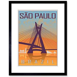 Wee Blue Coo 9x7 '' SAO PAULO BRAZIL OCTAVIO FRIAS OLIVEIRA BRIDGE FRAMED ART PRINT F97X1430 Wee Blue Coo 9x7 '' SAO PAULO BRAZIL OCTAVIO FRIAS OLIVEIRA BRIDGE FRAMED ART PRINT F97X1430
