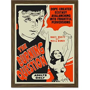 Fine Art Prints Burning Question Reefer Madness Red Vintage Advertising Large Framed Art Print Poster Wall Decor 18x24 inch Fine Art Prints Burning Question Reefer Madness Red Vintage Advertising Large Framed Art Print Poster Wall Decor 18x24 inch