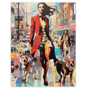 Artery8 Autumn City Fashion Advert Acrylic Painting Woman With Dogs In Busy Street Vibrant Colourful Bold Pop Art Modern Painting Collage Large Wall Art Poster Print Thick Paper 18X24 Inch Artery8 Autumn City Fashion Advert Acrylic Painting Woman With Dogs In Busy Street Vibrant Colourful Bold Pop Art Modern Painting Collage Large Wall Art Poster Print Thick Paper 18X24 Inch