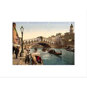 Wee Blue Coo Canal Gondola Rialto Bridge Venice Italy Wall Art Print Wee Blue Coo Canal Gondola Rialto Bridge Venice Italy Wall Art Print