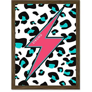 Wee Blue Coo Pink Teal Leopard Reverse Strong Large Framed Art Print Wall Poster 18x24 inch Wee Blue Coo Pink Teal Leopard Reverse Strong Large Framed Art Print Wall Poster 18x24 inch