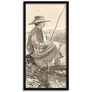 Artery8 Homer Watching Crows Woman Sitting 1868 Drawing Framed Wall Art Print Long 25X12 Inch Artery8 Homer Watching Crows Woman Sitting 1868 Drawing Framed Wall Art Print Long 25X12 Inch