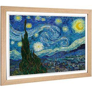 Big Box Art Framed Print of Vincent Van Gogh Starry Night Design Wall Art Picture Home Decor for Kitchen, Living Room, Bedroom, Hallway, Oak, A2 / 24.5x18 Inch / 62x45cm Big Box Art Framed Print of Vincent Van Gogh Starry Night Design Wall Art Picture Home Decor for Kitchen, Living Room, Bedroom, Hallway, Oak, A2 / 24.5x18 Inch / 62x45cm